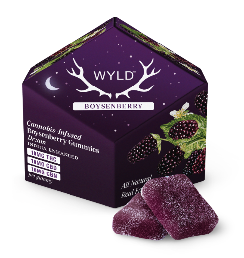 Wyld Cannabis Infused Gummies | 10mg THC 10mg CBD 10mg CBN | Boysenberry (Indica)